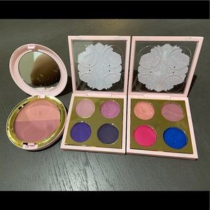 MAC eyeshadow palettes, powder blush duo